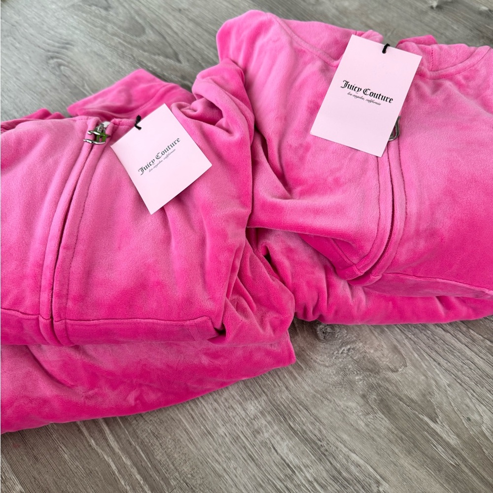 2 available! Juicy Couture Hot Pink Velour Sweatsuit